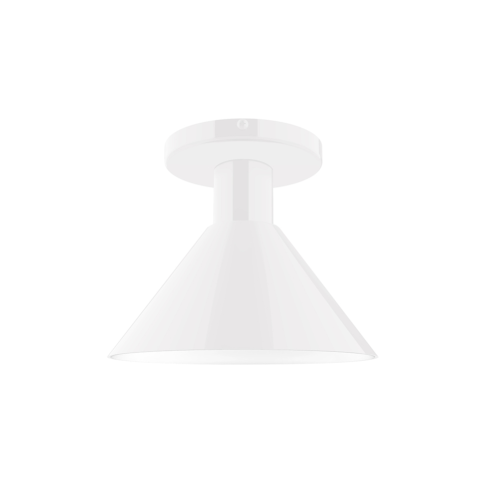 8&#34; Chase Flush Mount, White
