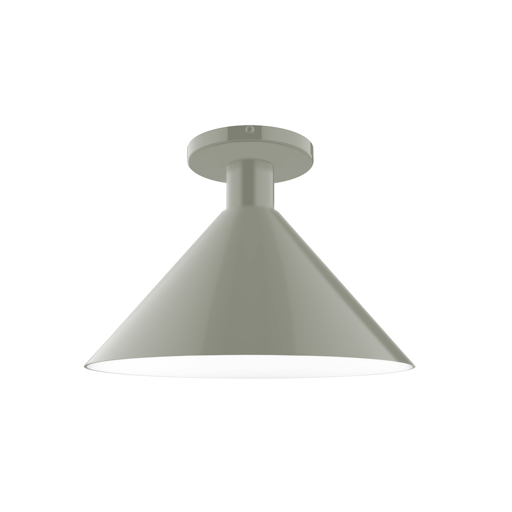 12&#34; Chase Flush Mount, Moss Green