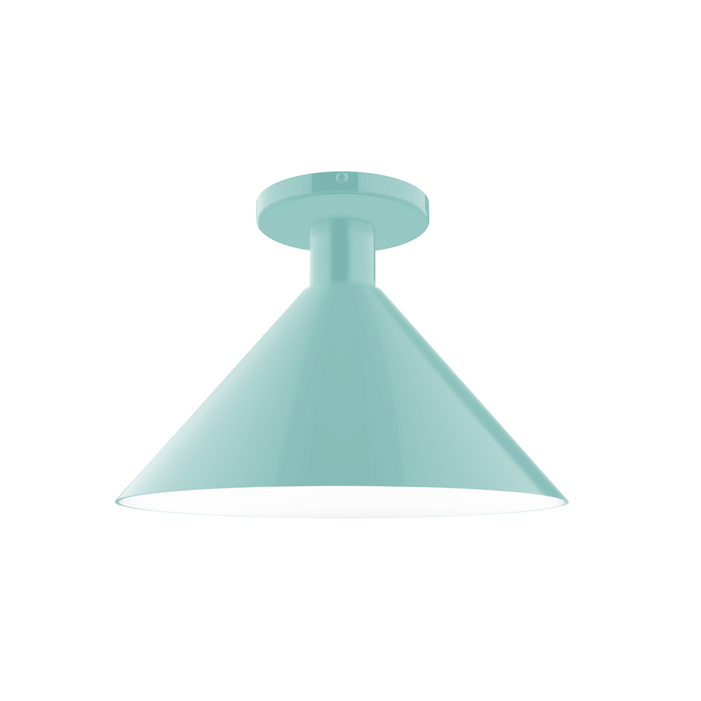 12&#34; Chase Flush Mount, Sea Green