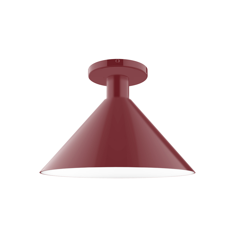 12&#34; Chase Flush Mount, Barn Red