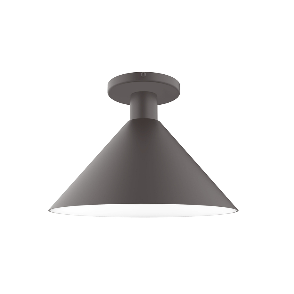 12&#34; Chase Flush Mount, Bronze Matte