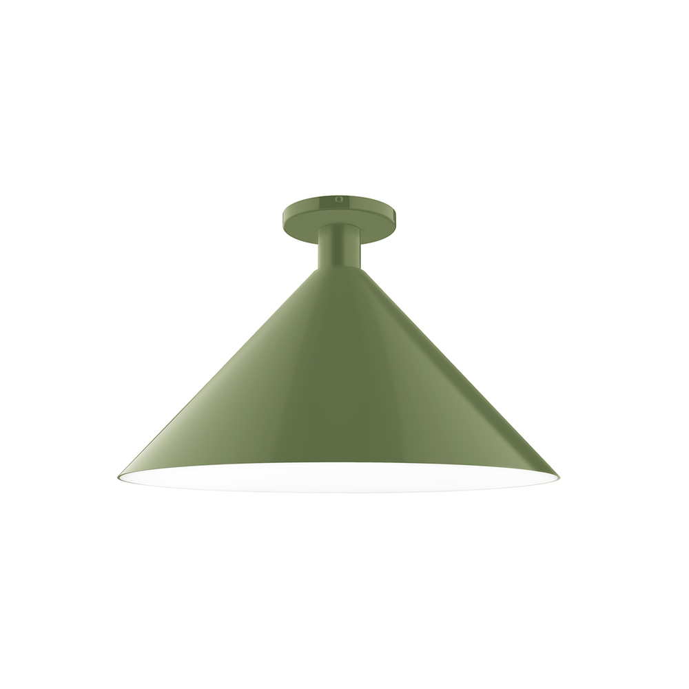 18&#34; Chase LED Flush Mount, Fern Green