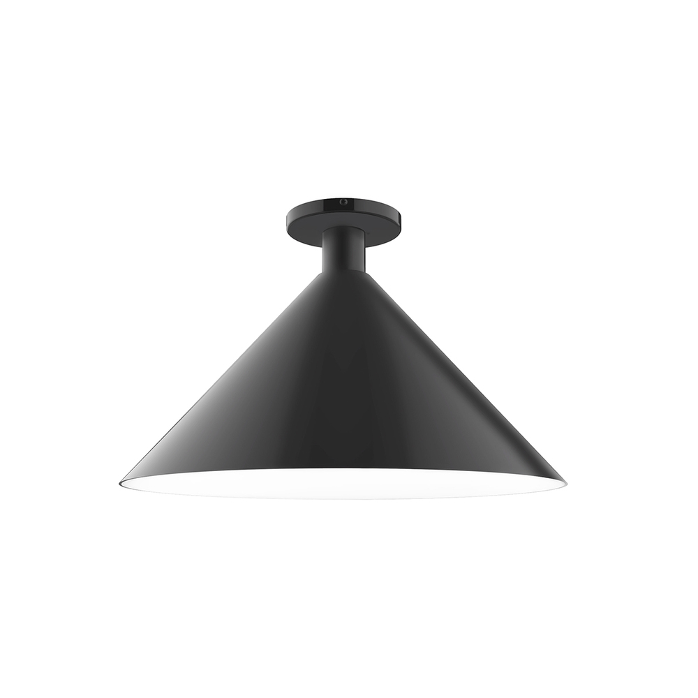 18&#34; Chase Flush Mount, Black