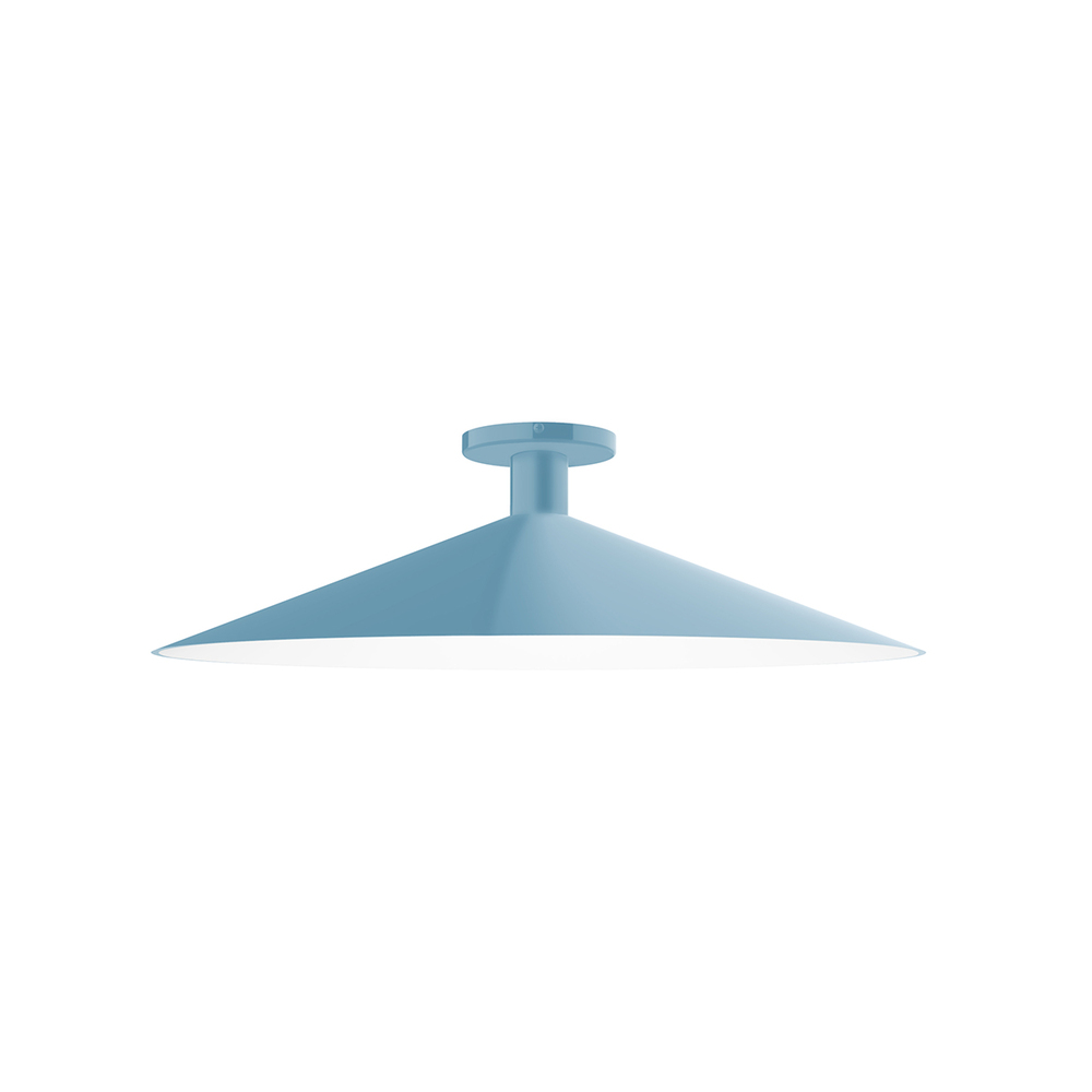 24&#34; Zing Flush Mount, Light Blue