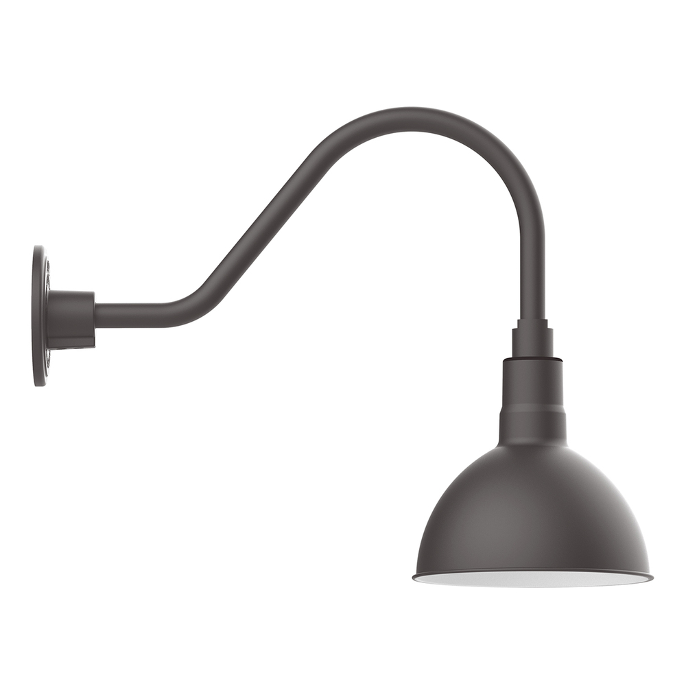 8&#34; Deep Bowl shade, gooseneck wall mount, Bronze Matte