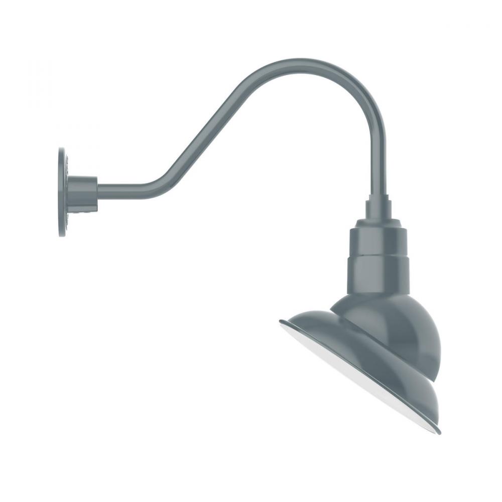 10&#34; Emblem shade gooseneck wall mount in Slate Gray