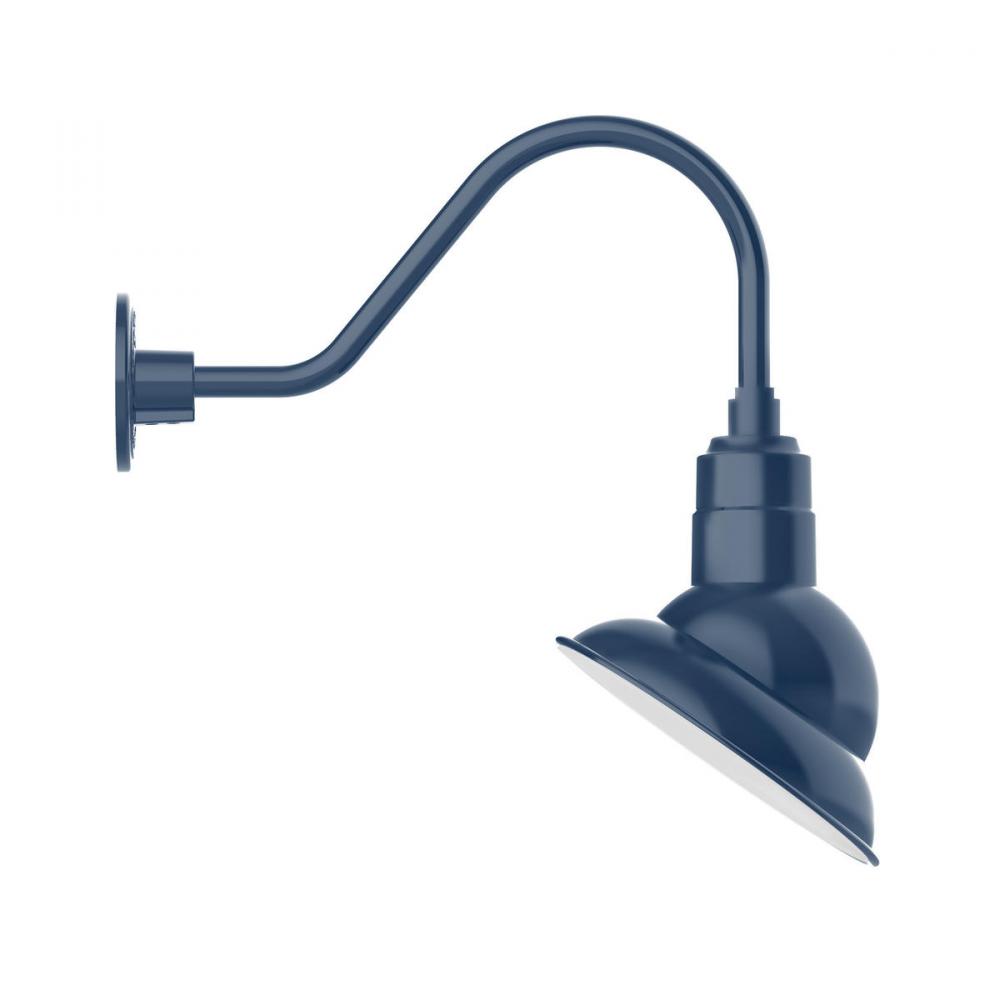 10&#34; Emblem shade gooseneck wall mount, Navy