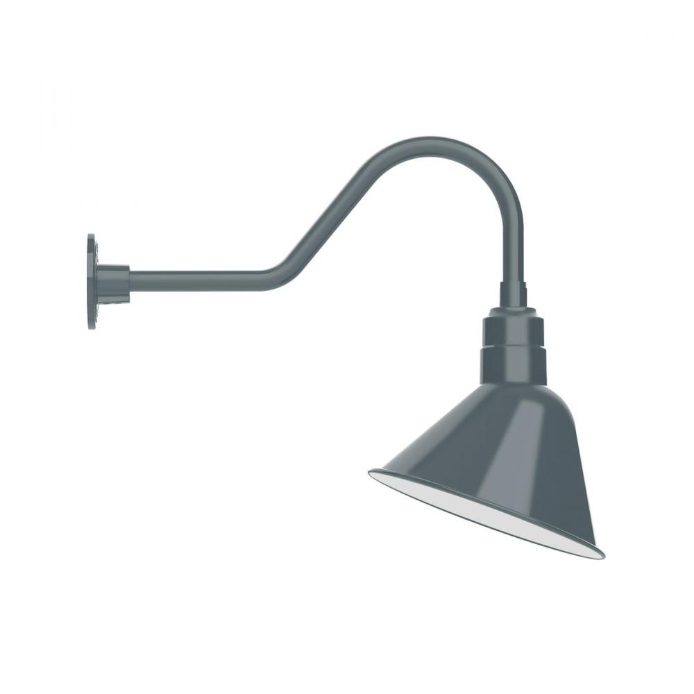 12&#34; Angle shade gooseneck wall mount, Slate Gray