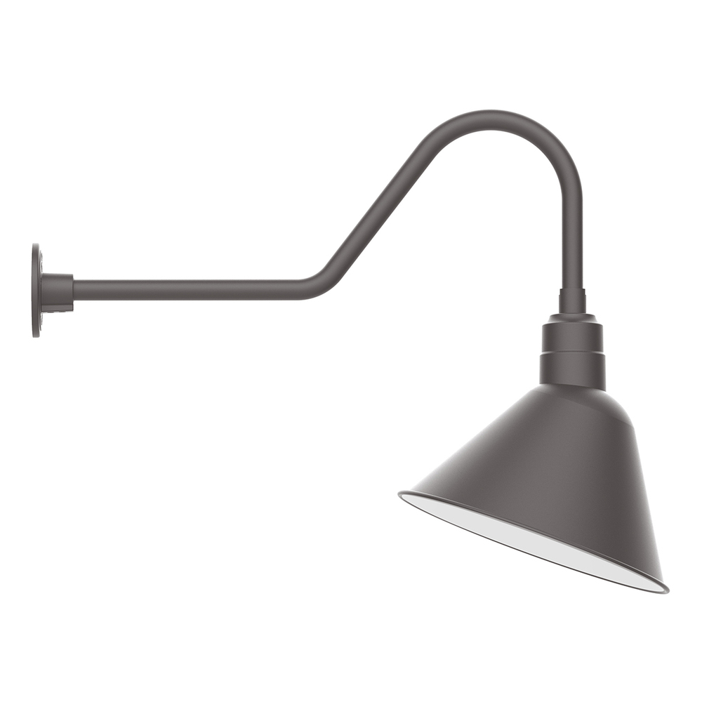 14&#34; Angle shade gooseneck wall mount, Bronze Matte