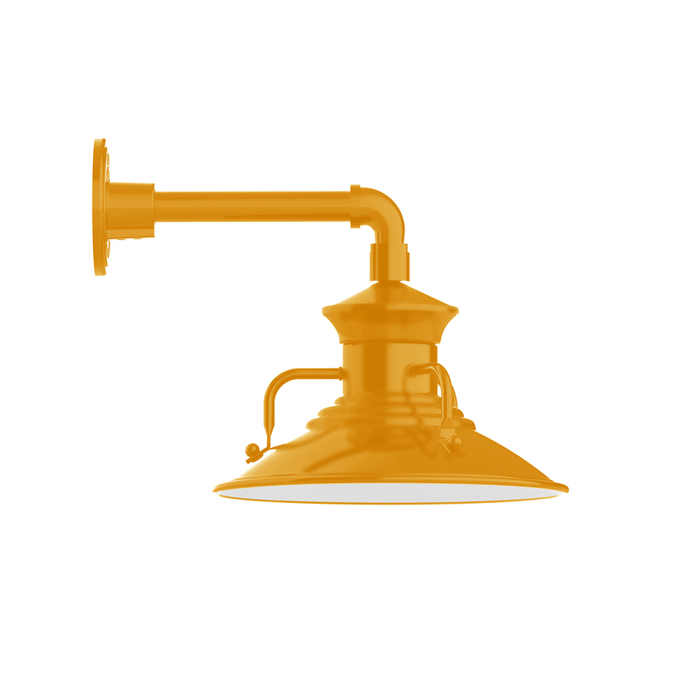 12&#34; Homestead shade, Straight Arm wall mount, Bright Yellow