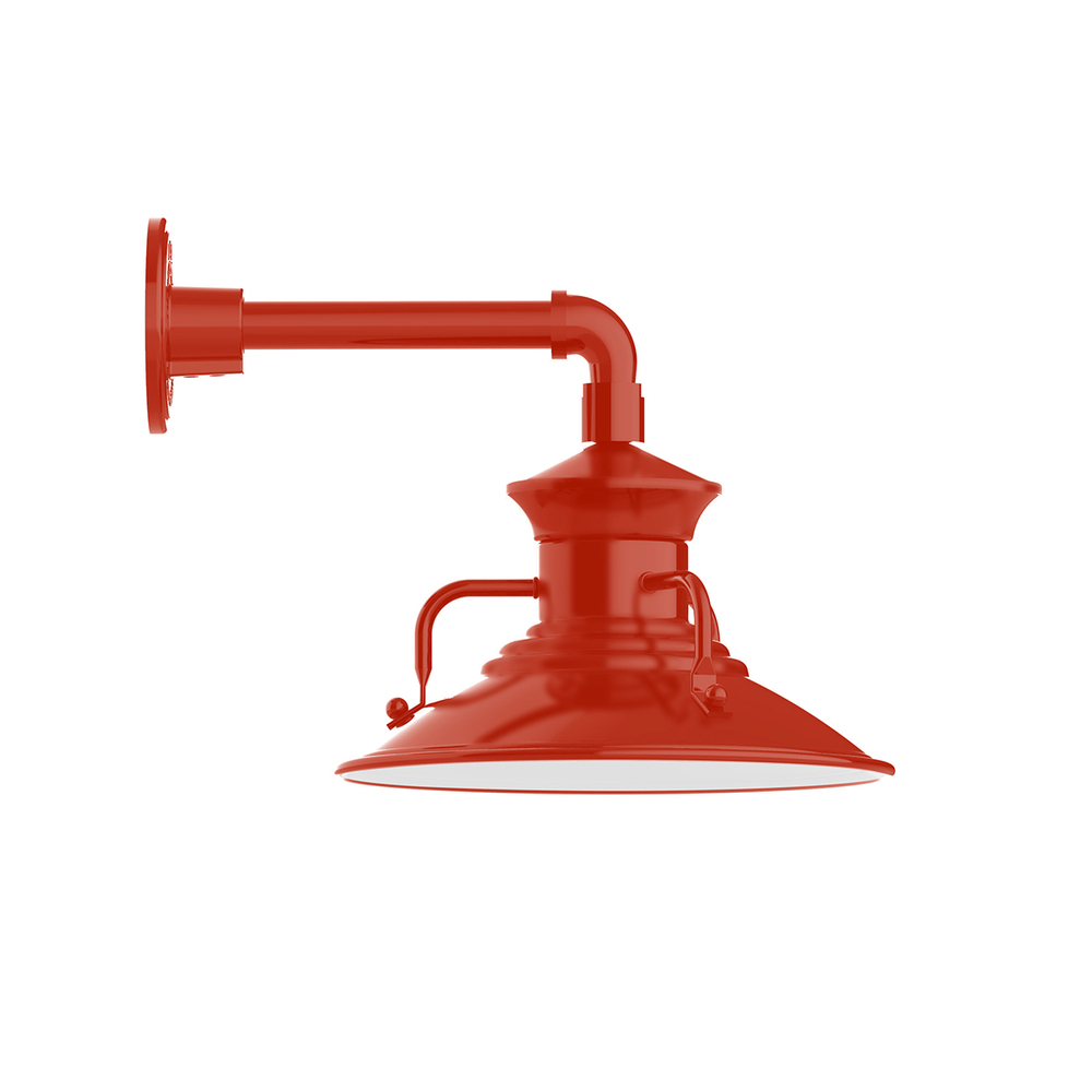 12&#34; Homestead shade, Straight Arm wall mount, Vermillion