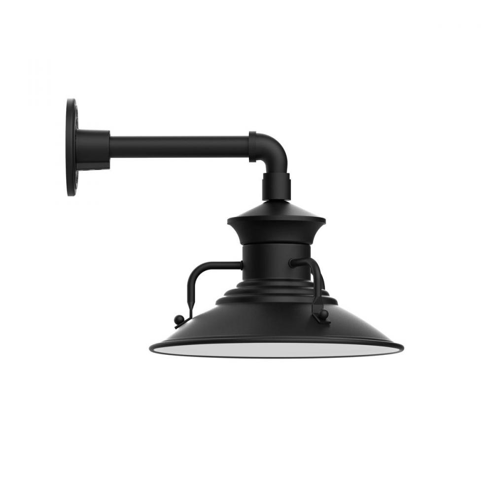 12&#34; Homestead shade, Straight Arm wall mount, Black
