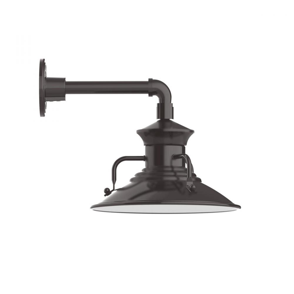 12&#34; Homestead shade, Straight Arm wall mount, Architectural Bronze