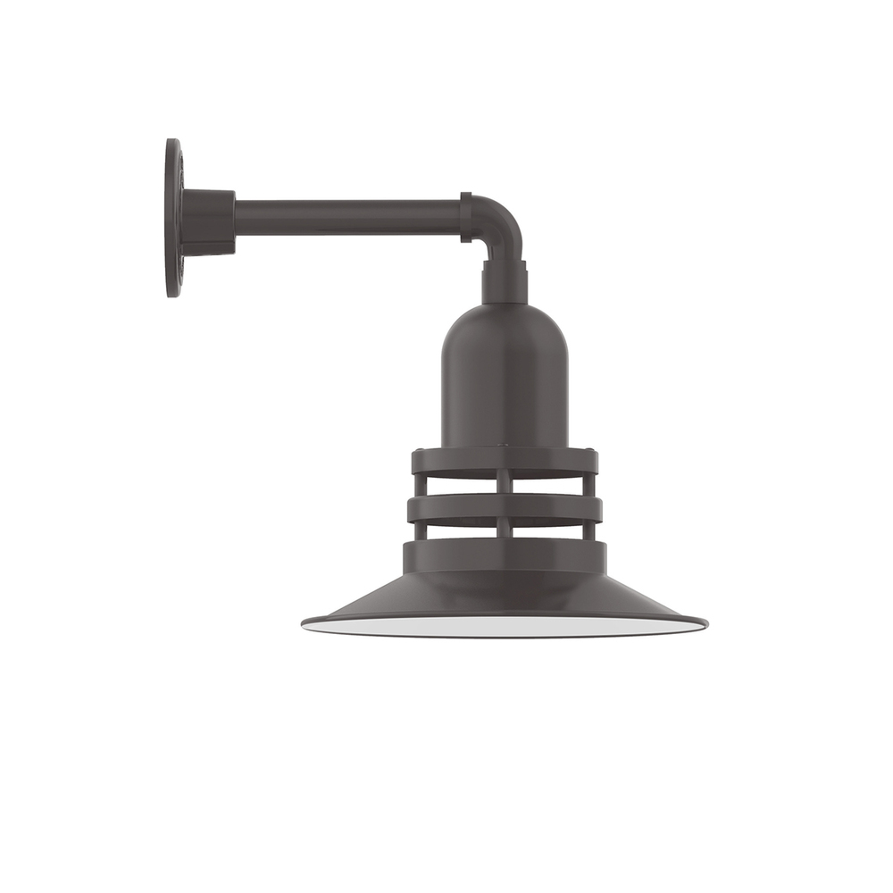 12&#34; Atomic shade, Straight Arm wall mount, Bronze Matte