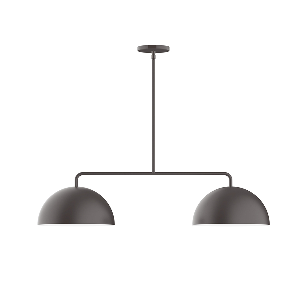 2-Light Arcade Linear Pendant, Bronze Matte