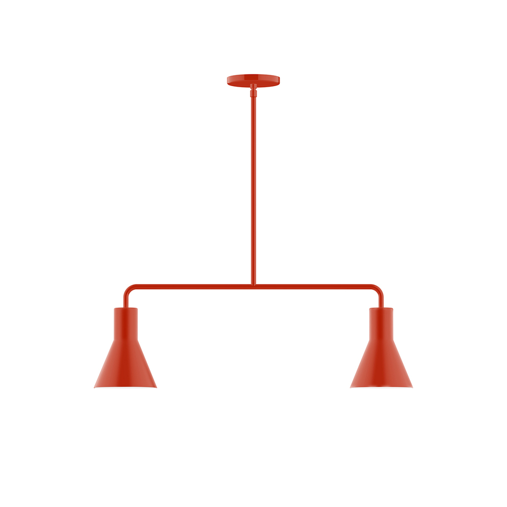 2-Light Axis Linear Pendant, Vermillion