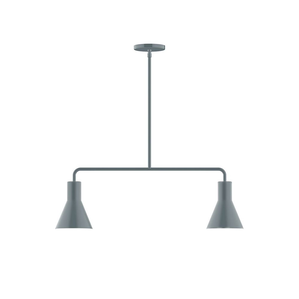 2-Light Axis Linear Pendant, Slate Gray