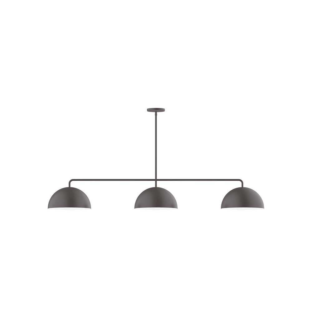 3-Light Arcade Linear Pendant, Bronze Matte
