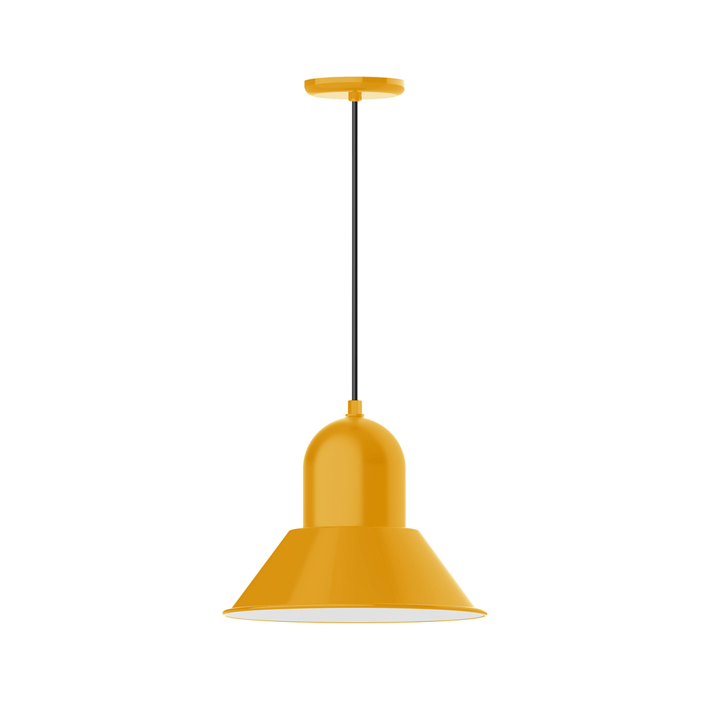 14&#34; Prima shade, pendant with white cord and canopy, Bright Yellow