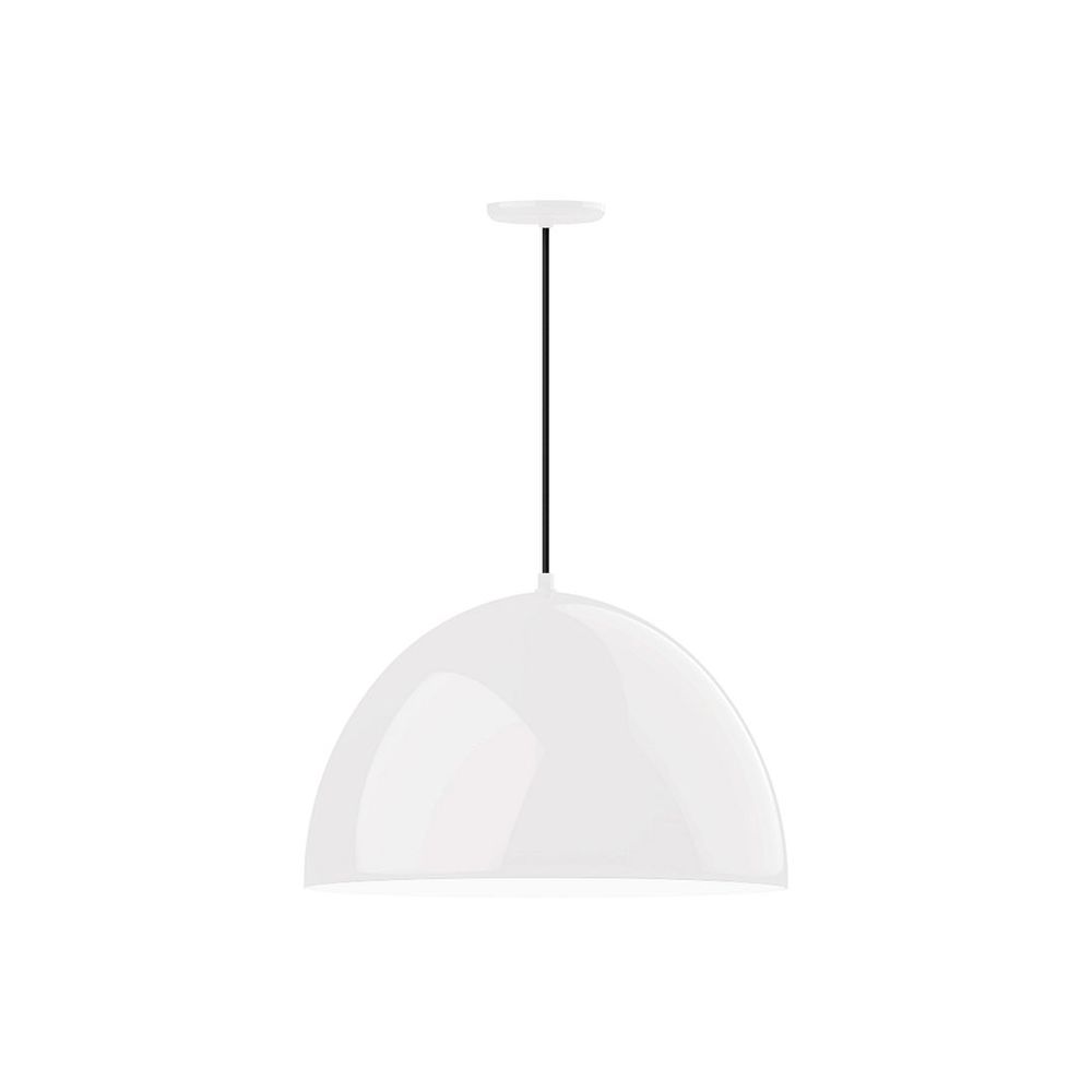22&#34; XL Choices Deep Dome Shade, medium base, white cord with canopy, White