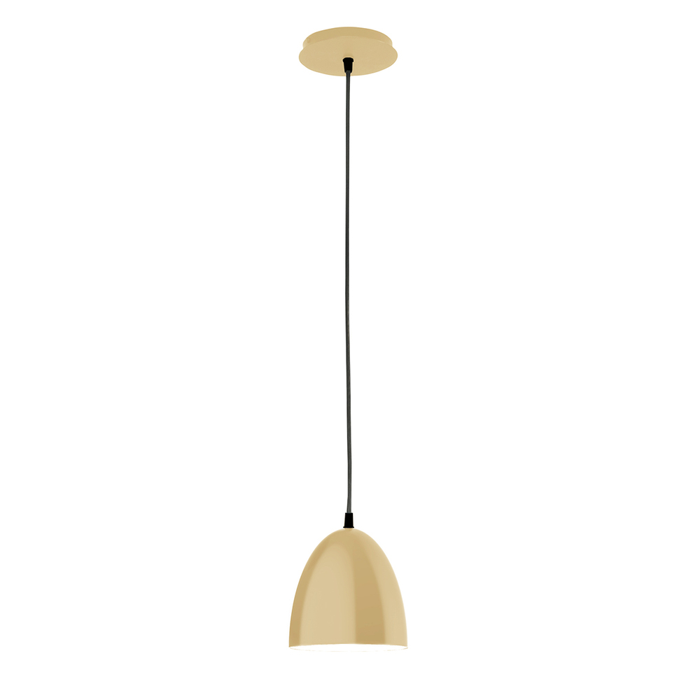 6&#34; Jill shade, white cord with canopy, Ivory