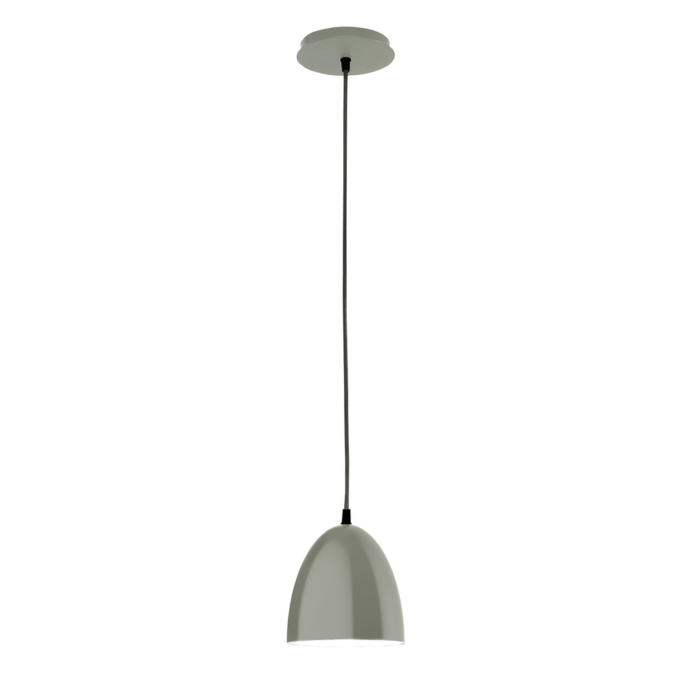 6&#34; Jill shade, black cord with canopy, Moss Green