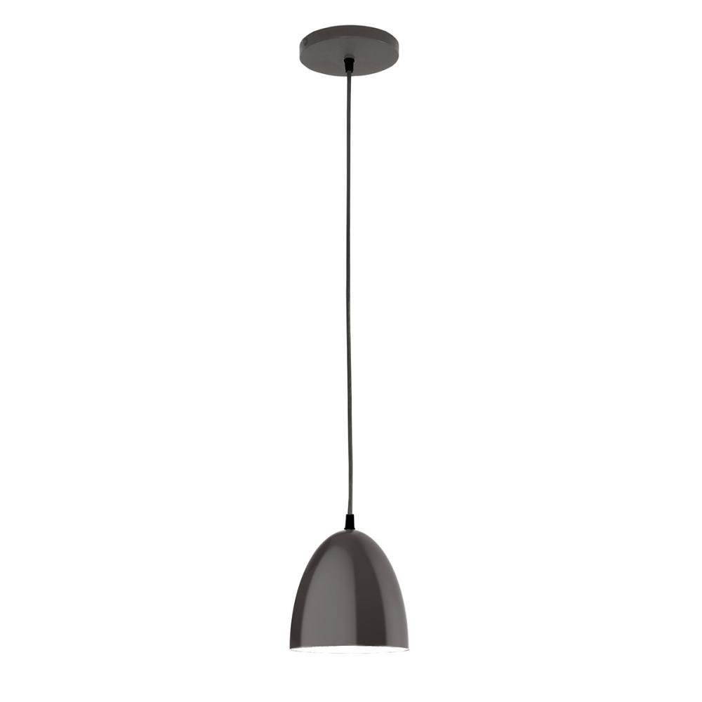 6&#34; Jill shade, white cord with canopy, Architectural Bronze