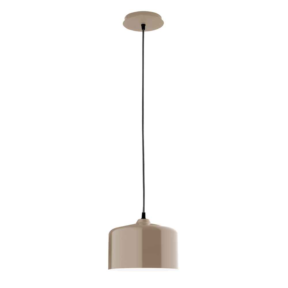 8.5&#34; Julia shade, white cord with canopy, Clay