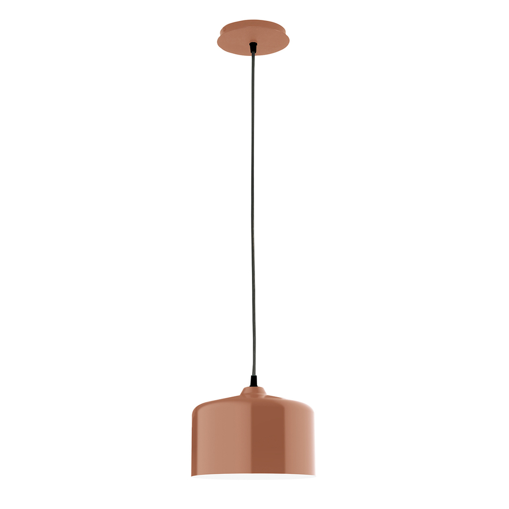 8.5&#34; Julia shade, white cord with canopy, Terracotta