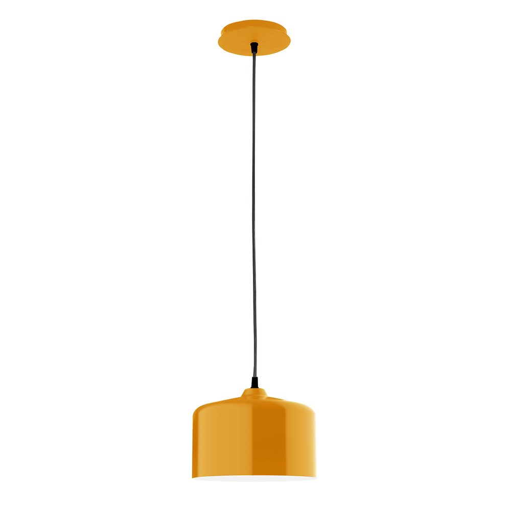 8.5&#34; Julia shade, white cord with canopy, Bright Yellow