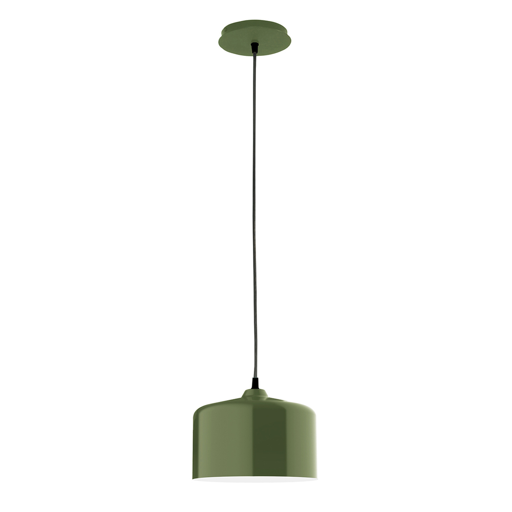 8.5&#34; Julia shade, white cord with canopy, Fern Green