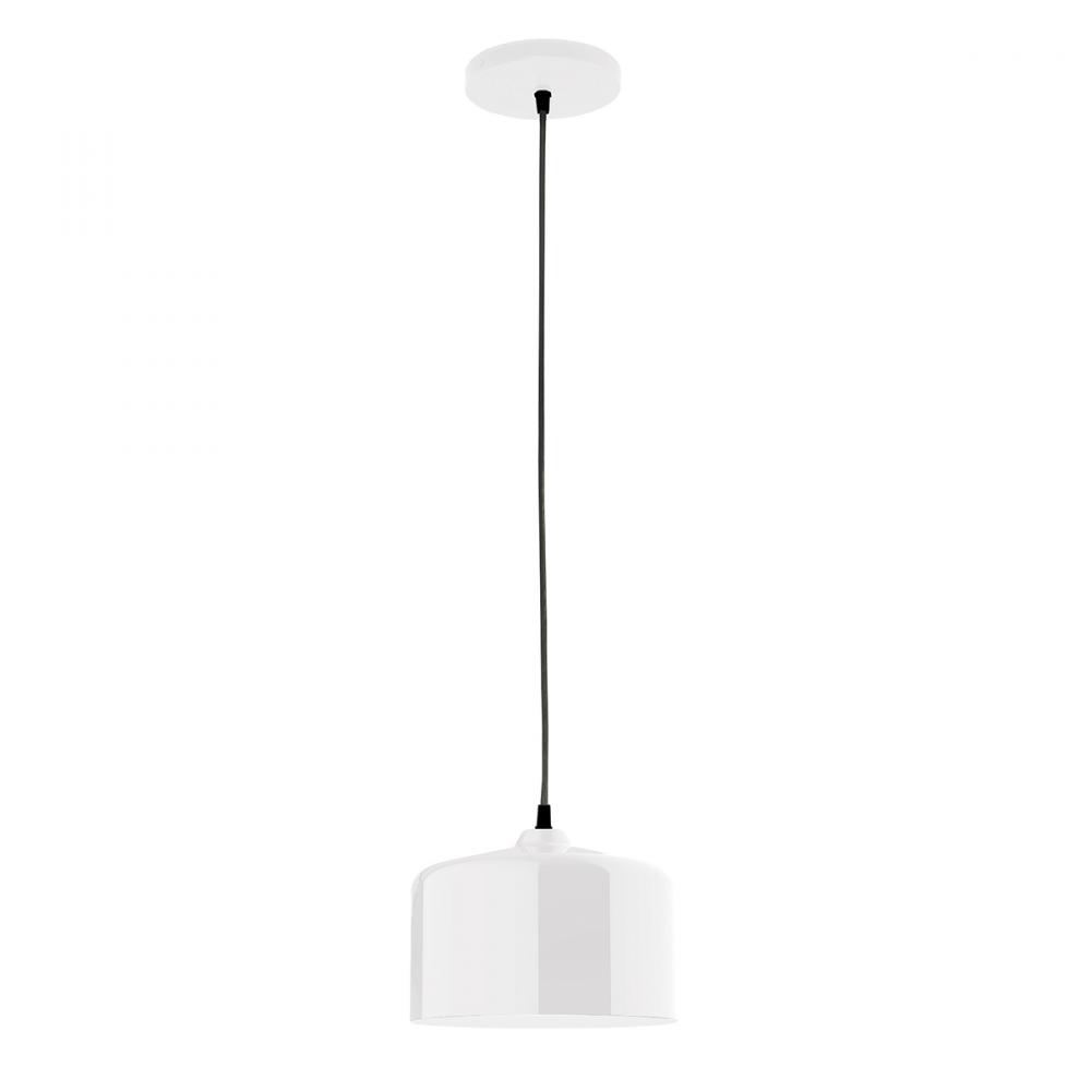 8.5&#34; Julia shade, white cord with canopy, White