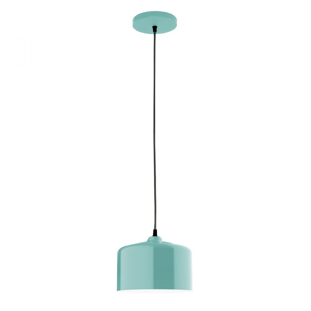 8.5&#34; Julia shade, white cord with canopy, Sea Green