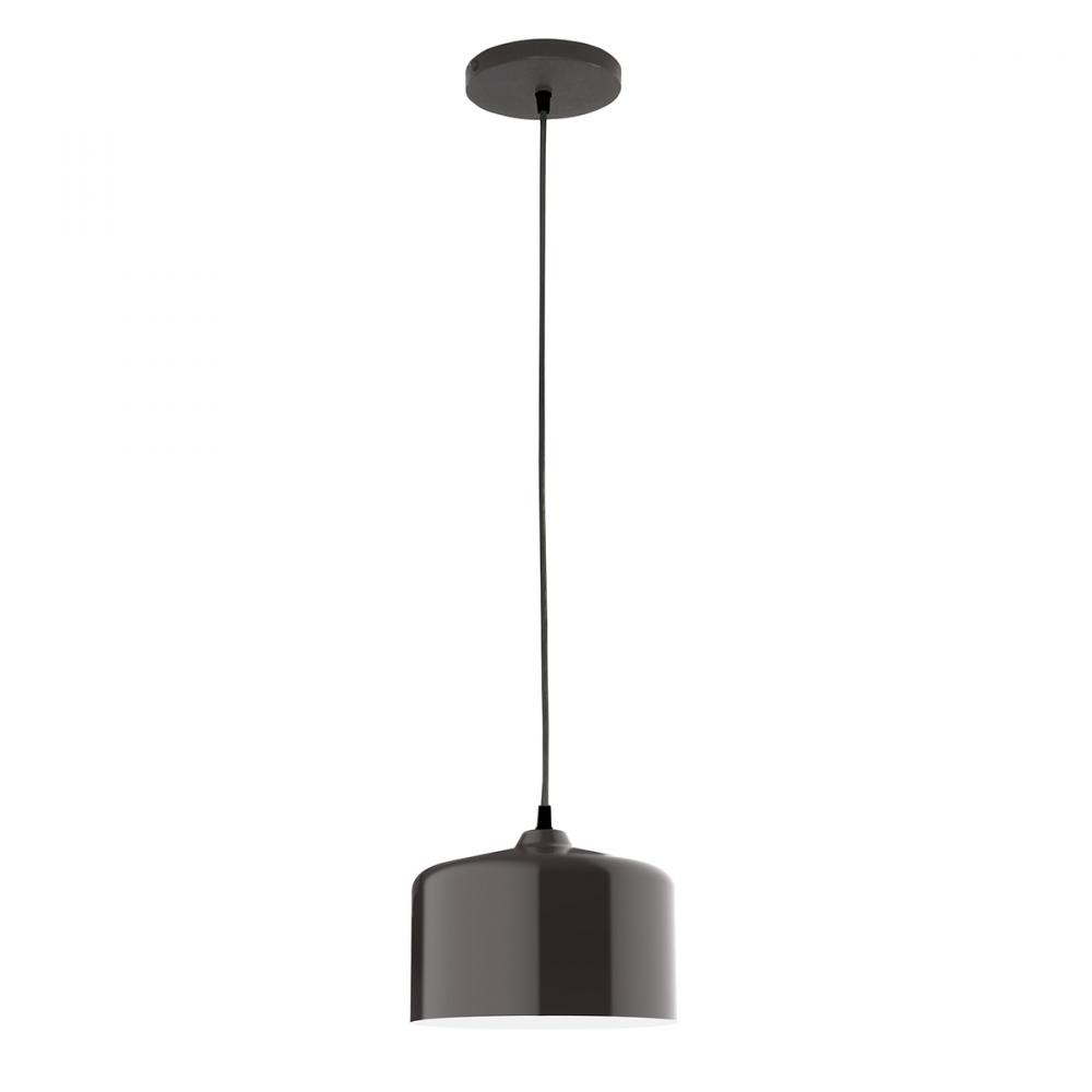 8.5&#34; Julia shade, white cord with canopy, Architectural Bronze