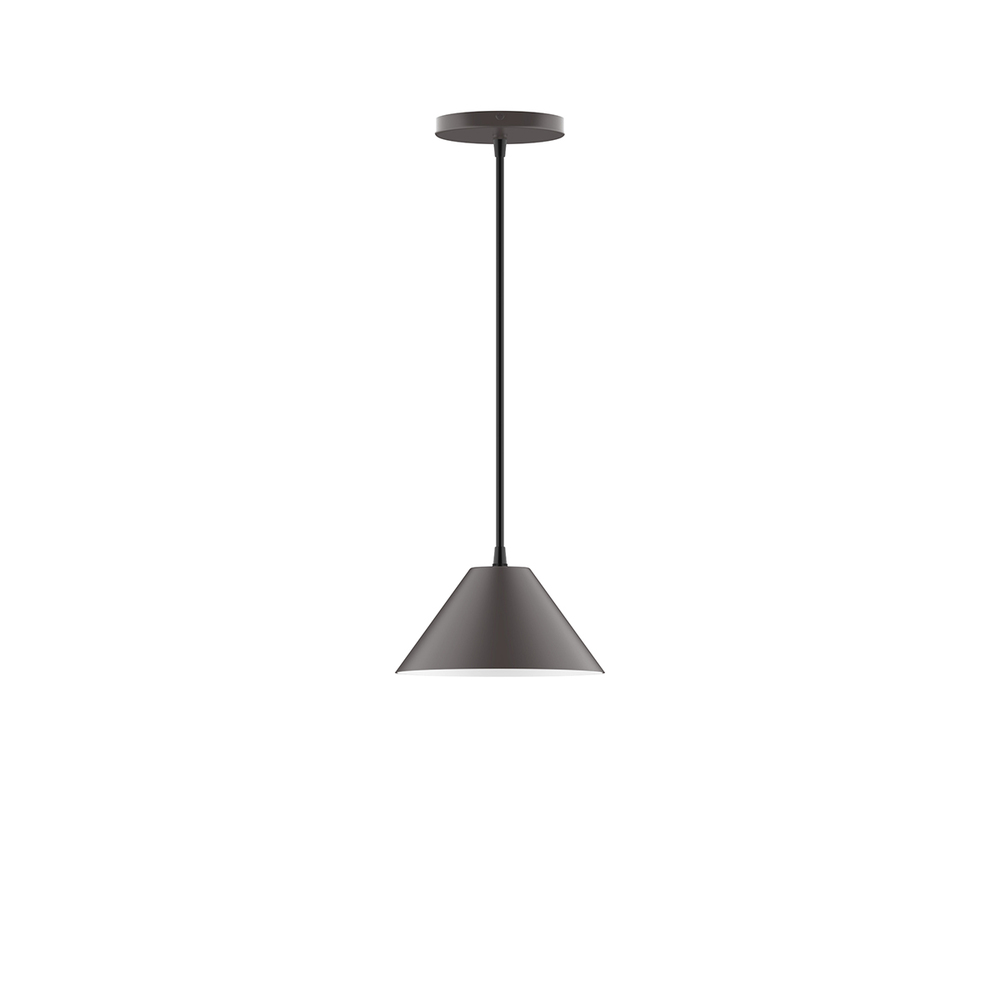 8&#34; Pinnacle Pendant, white cord with canopy, Bronze Matte