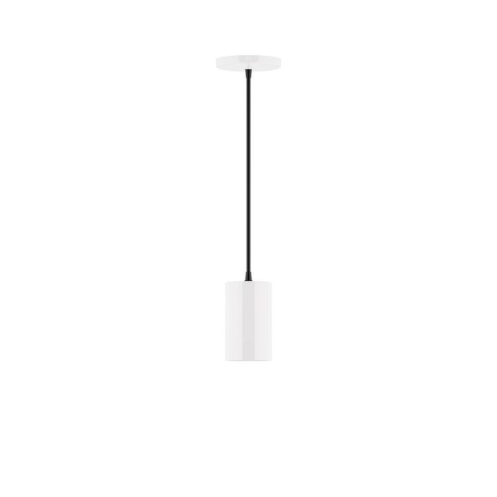 3.5&#34; x 6&#34; Beam Pendant, white cord with canopy, White