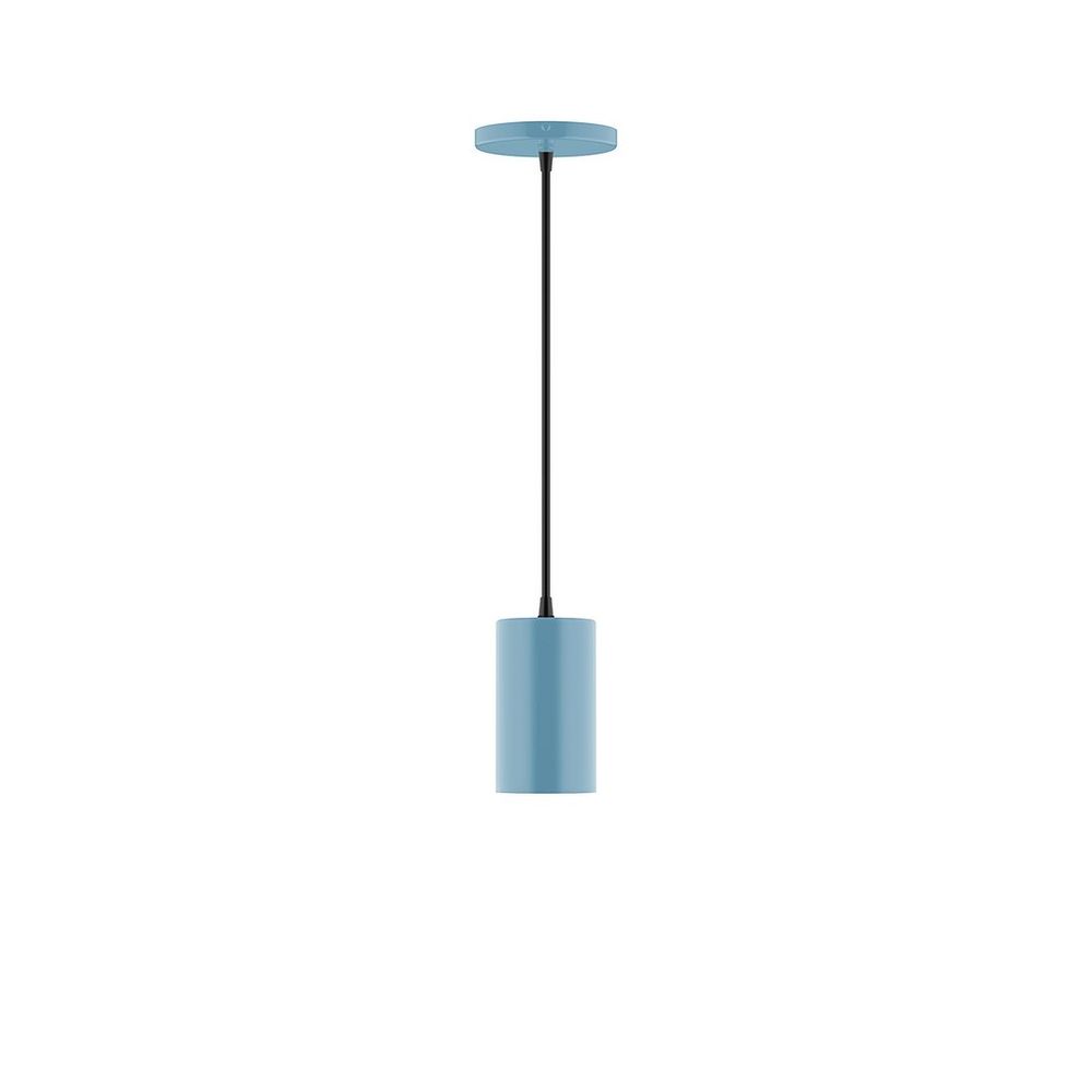 3.5&#34; x 6&#34; Beam Pendant, white cord with canopy, Light Blue