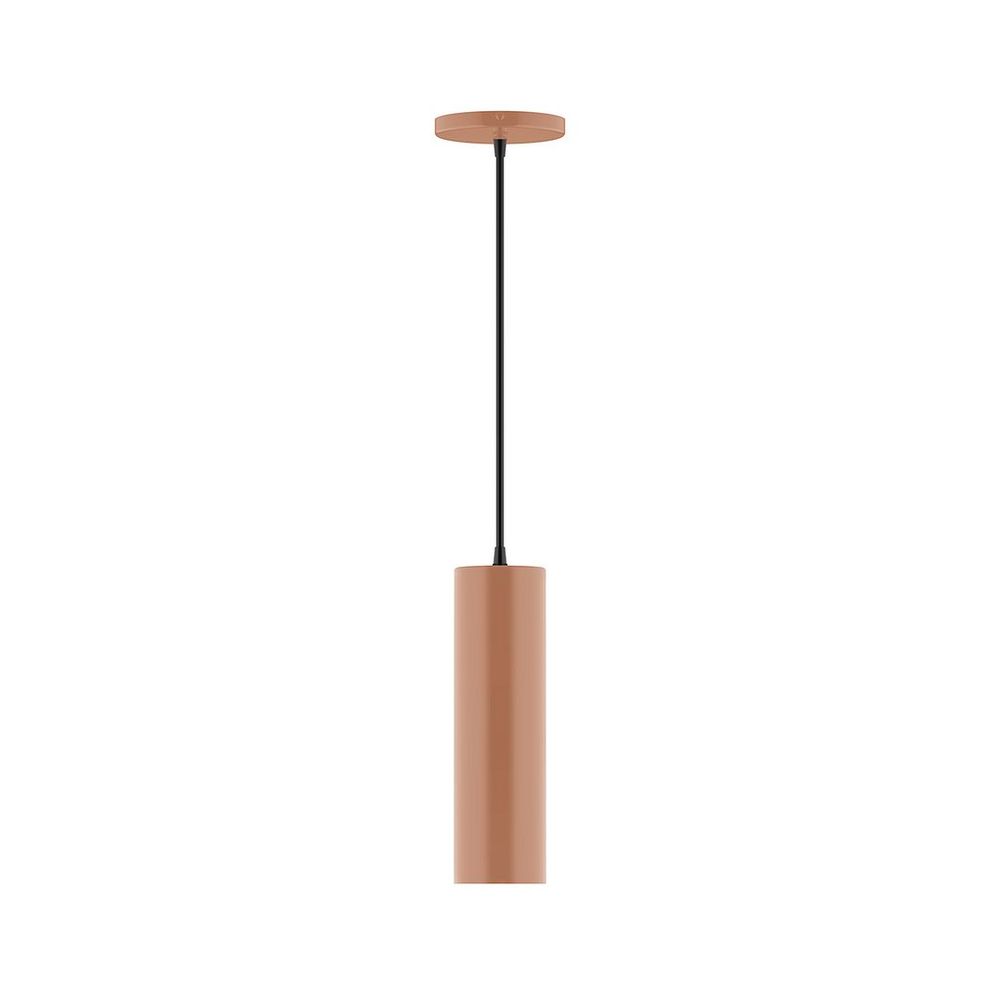 3.5&#34; x 12&#34; Beam Pendant, white cord with canopy, Terracotta