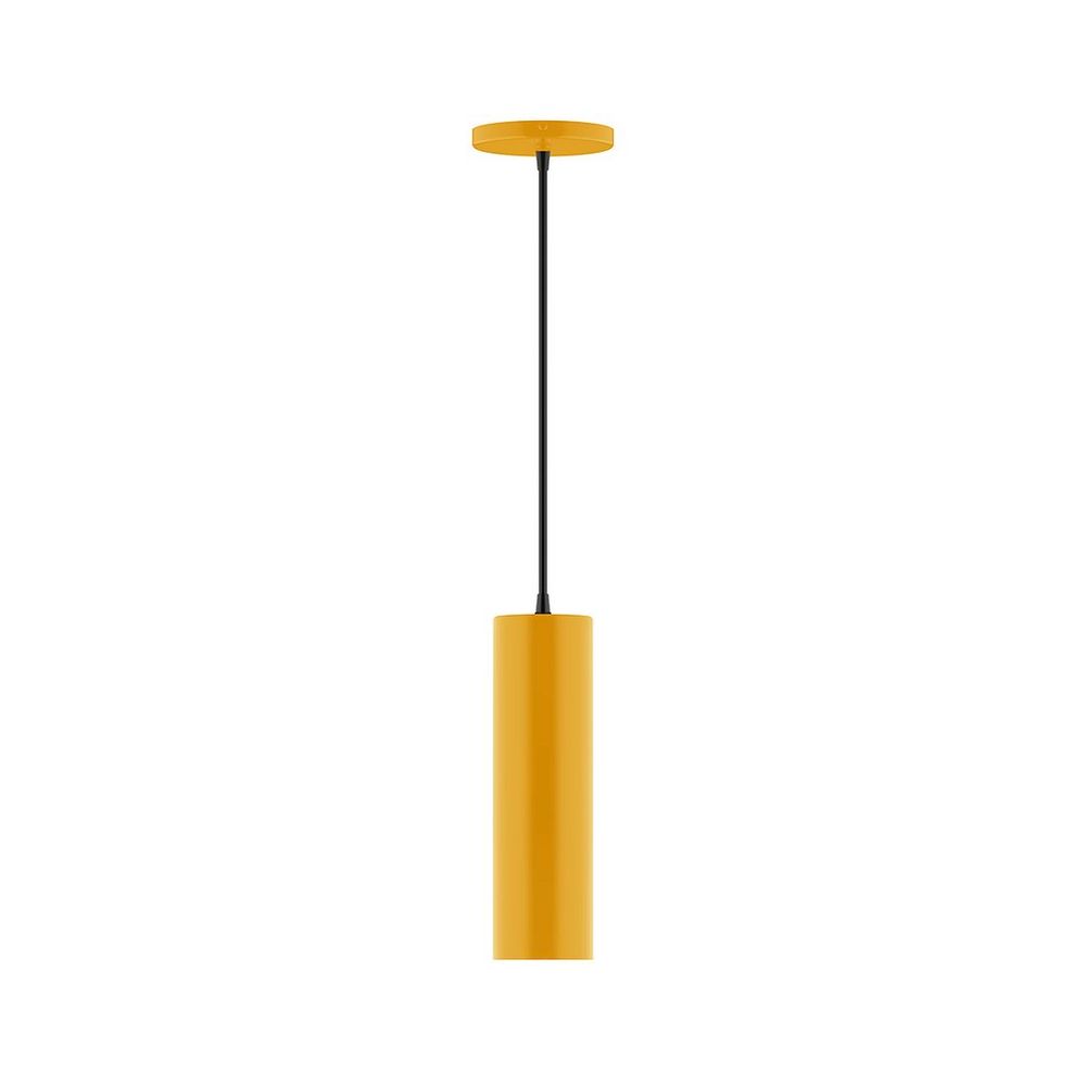 3.5&#34; x 12&#34; Beam Pendant, white cord with canopy, Bright Yellow