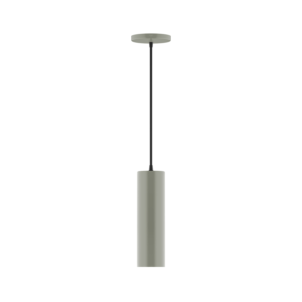 3.5&#34; x 12&#34; Beam Pendant, white cord with canopy, Moss Green