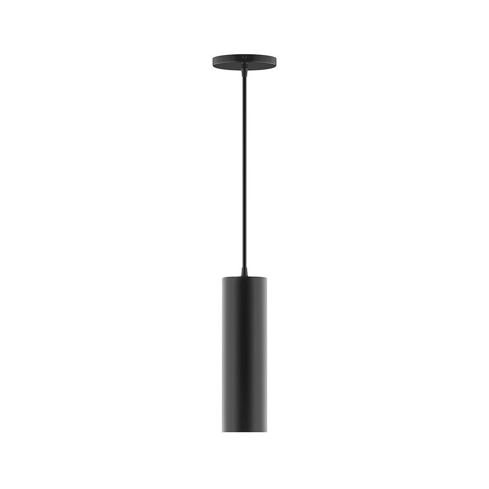 3.5&#34; x 12&#34; Beam Pendant, white cord with canopy, Black