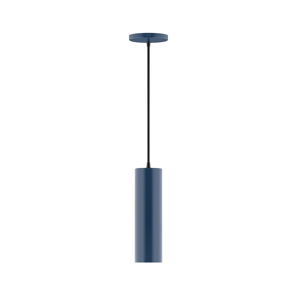 3.5&#34; x 12&#34; Beam Pendant, white cord with canopy, Navy