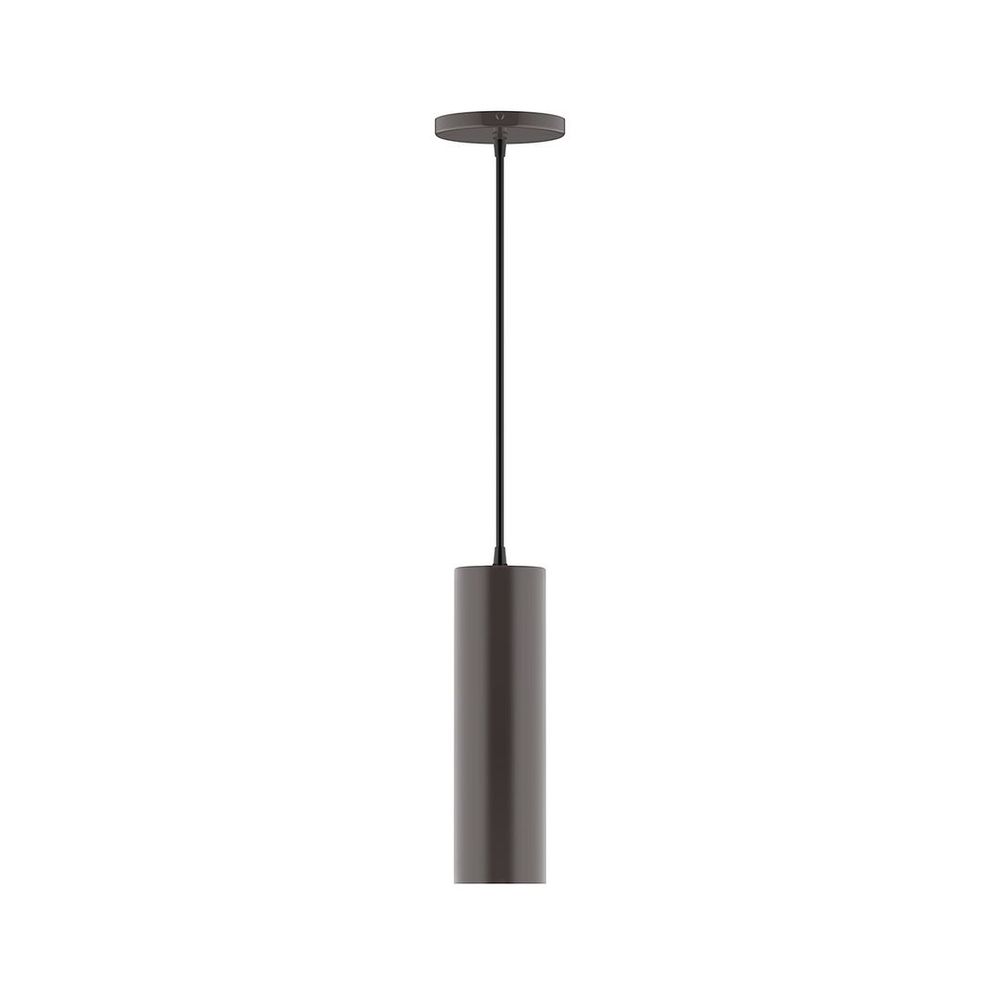 3.5&#34; x 12&#34; Beam Pendant, white cord with canopy, Architectural Bronze