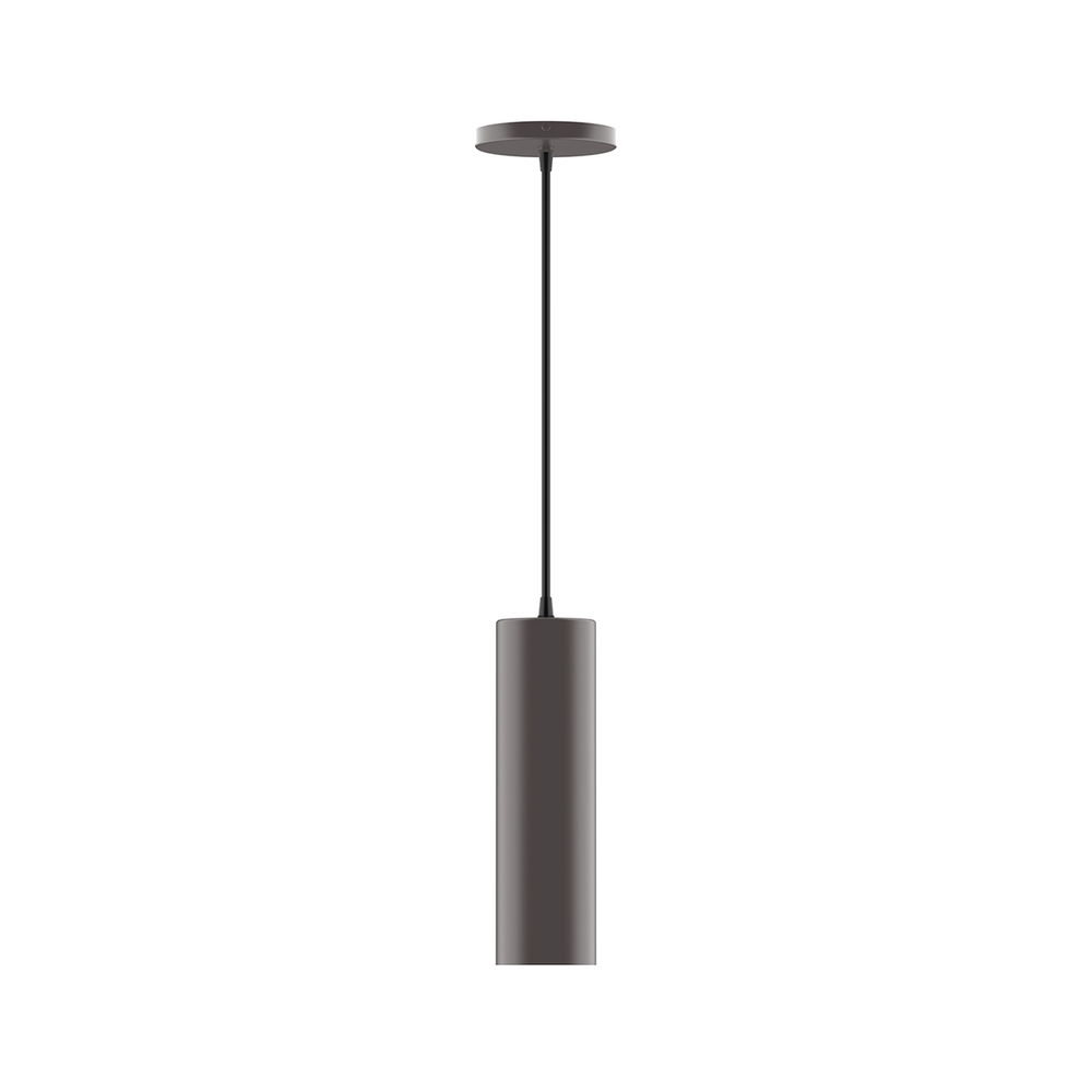 3.5&#34; x 12&#34; Beam Pendant, white cord with canopy, Bronze Matte
