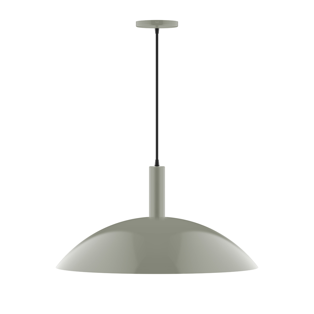18&#34; Chase Pendant, white cord with canopy, Moss Green