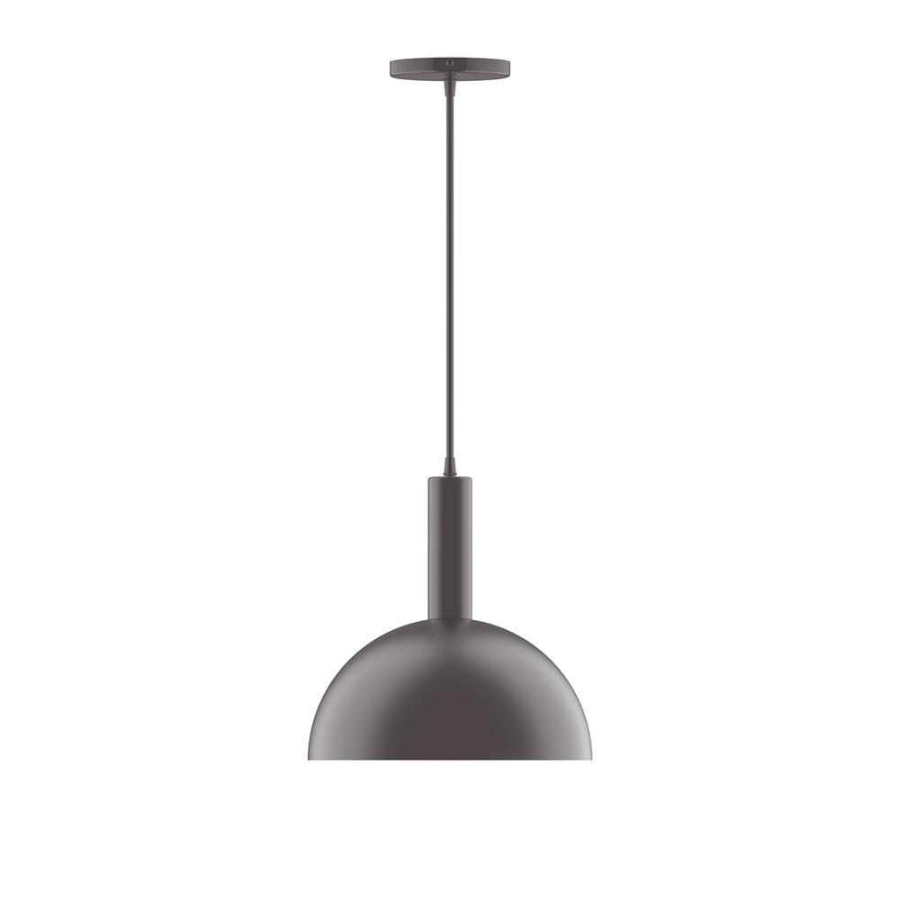 12&#34; Ray Pendant, white cord with canopy, Bronze Matte