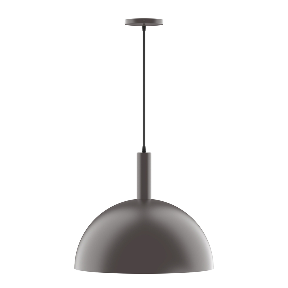 18&#34; Ray Pendant, white cord with canopy, Bronze Matte