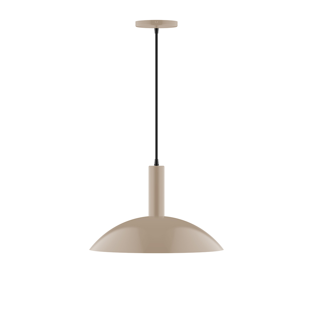 16&#34; Glow Pendant, white cord with canopy, Clay