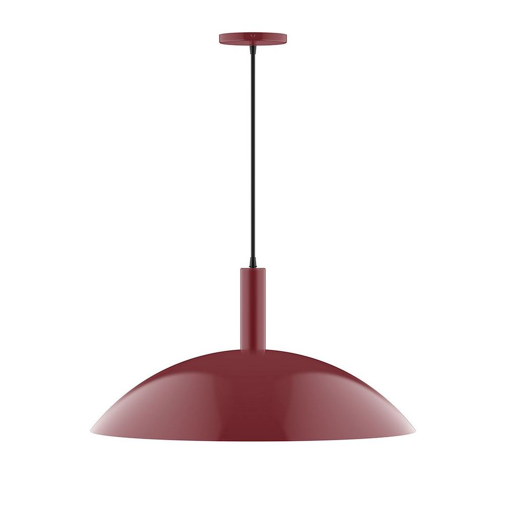 24&#34; Glow Pendant, white cord with canopy, Barn Red