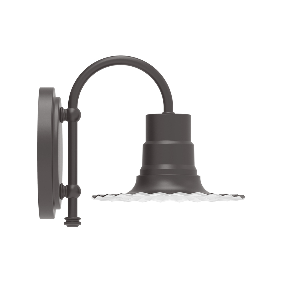 8&#34; Radial shade, wall mount sconce, Bronze Matte